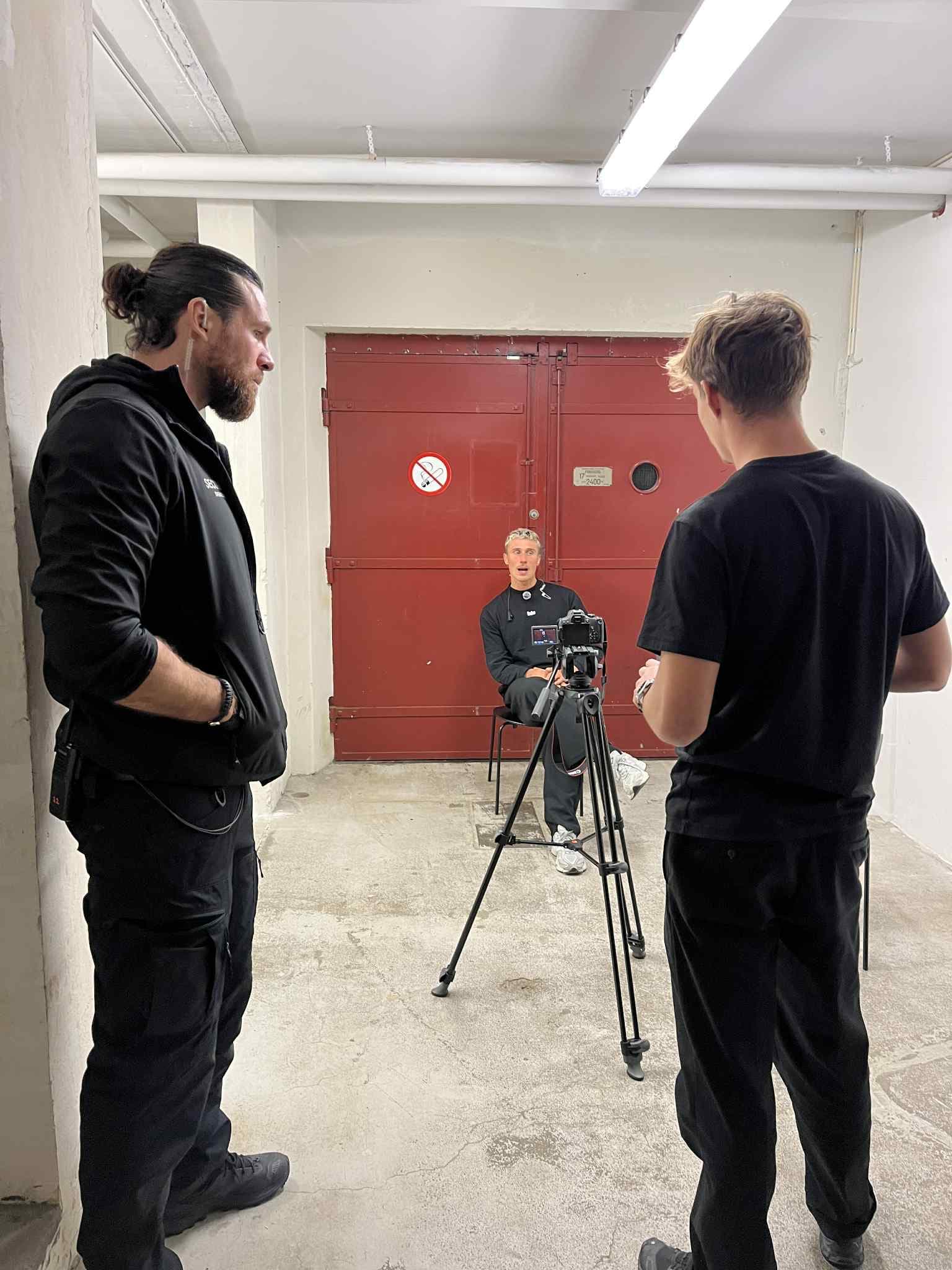 Lukas på optagedag